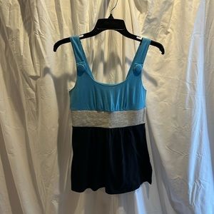 Black, gray & blue tank top